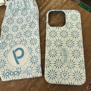 Loopy Case White and Blue Starburst Phone Case iPhone 14 Pro Max